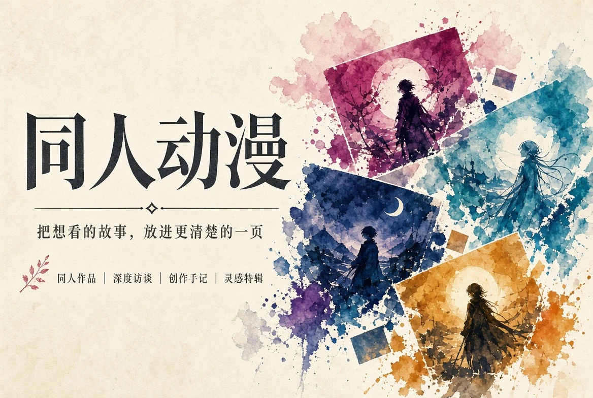 同人动漫的杂志式封面
