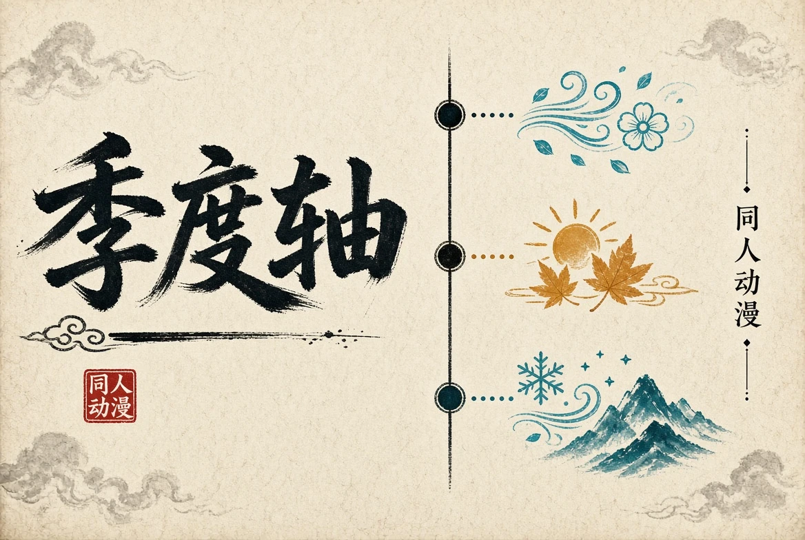 季度整理方向插画